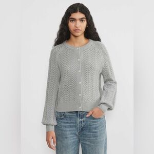 NWT WILFRED  Aritzia Light Gray Knit Cardigan medium